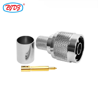 Manufacturer 50 Ohm N-Type Male Plug for LMR400 RG8/U 7D-FB SYWV50-7 GPS 50-7 Coaxial Cable Brass Material Crimp Male Connectors