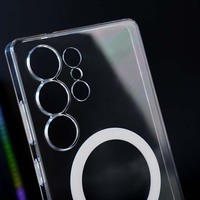 Étui de téléphone magnétique en PC haute transparence JOYPORODO C009 pour Samsung S22 S23 S24 S25 Ultra, antichoc, transparent, tendance
