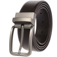 Ceinture en cuir décontractée LY35-ZZ4020-4 en cuir de vachette avec logo personnalisé, boucle réversible de 35 mm de largeur intérieure, vente en gros