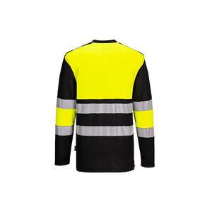 Portwest-PW312YBRXXL PW3 Hi-Vis เสื้อยืดผ้าฝ้ายสวมใส่สบาย Class 1สีเหลือง/ดำ-5036108391196 HI-VIS ชุดทำงาน - Product Image 2