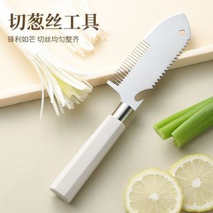 Scallion Slicer <b>Knife</b> Stainless Steel Blade Plastic Handle Kitchen Tool For <b>Slicing</b> Shredding Vegetables - Product Image 1
