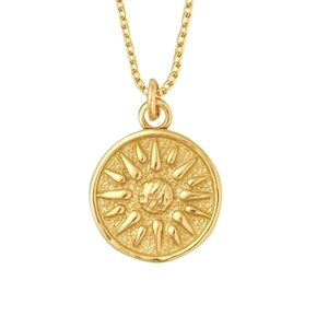 Collar de Plata de Ley S925 con Baño de Oro de 18K, Diseño de Girasol, Estilo Lujoso y Versátil, Venta al Por Mayor - Product Image 2