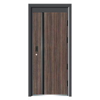Porte coupe-feu de sécurité en acier de style européen moderne pour la maison entrée principale extérieure conception de portail en acier inoxydable avec serrure intelligente