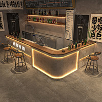 Comptoir de bar moderne d'angle pour pub, restaurant, café, salle de billard