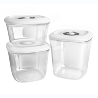 Ensemble de 3 tailles de récipients sous vide de qualité alimentaire les plus vendus à bas prix Récipients sous vide en plastique pour le stockage des aliments