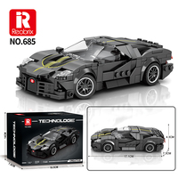 Briques de construction DIY Super Voiture de Course Compatible avec les Grandes Marques Modèle de Véhicule Détailné et Abordable pour les Collectionneurs et les Passionnés