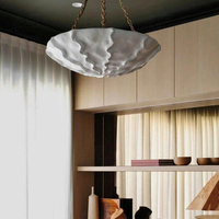Lustre suspendu LED réglable en hauteur, style rétro français, design ancien, en laiton finition noir, pour chambre à coucher, style américain