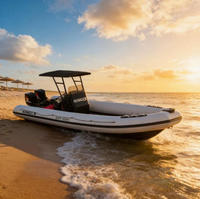 Bateau semi-rigide en aluminium de 8,8 m (28,8 pi) à coque en V profond, soudé, avec certification CE, en PVC Hypalon, fabriqué par un professionnel