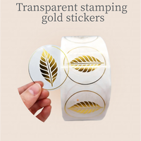 Étiquettes autocollantes personnalisées avec logo en feuille d'or, imperméables, rondes, transparentes, pour bougies d'entreprise, étiquettes adhésives personnalisées