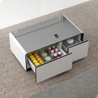 Meuble intelligent multifonctionnel pour salon, table basse intelligente avec réfrigérateur, congélateur et charge sans fil