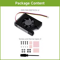 Kipas Pendingin AISmartgoo CM5 Dedicated All-in-one 3007, Kompatibel dengan Raspberry Pi Compute Module 5, Catu Daya 5V