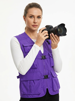 Gilets de Volontaire Personnalisés en Gros avec Impression de Logo, Dos Amovible en Maille Respirante, Gilet Cargo d'Extérieur Taille US