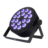 Projecteur LED PAR Shehds en alliage d'aluminium plat 18x18W RGBWA UV 6-en-1 pour éclairage de scène et éclairage de lavage pour église