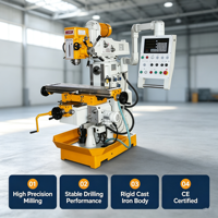 Machine de fraisage et de perçage combinée économique XZ6326B, table de travail plus grande en option, pour atelier, production en petites séries
