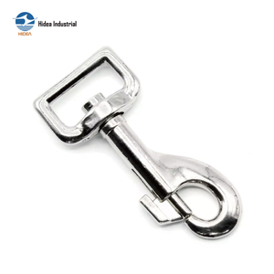 Mousqueton à gâchette en alliage de zinc moulé sous pression <span class=keywords><strong>PO5</strong></span>, type boulon, anneau pivotant, nickelé, en acier inoxydable pour l'exploitation minière, la laisse de chien et la rigging - Product Image 2