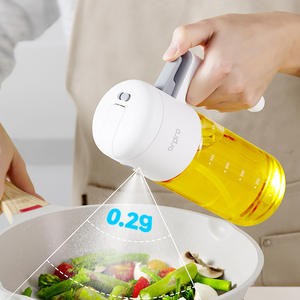 Bouteille à huile en verre Hy-0396, cylindre taille M, couvercle en plastique, résistante aux fuites, pour le stockage des condiments de cuisine - Product Image 4