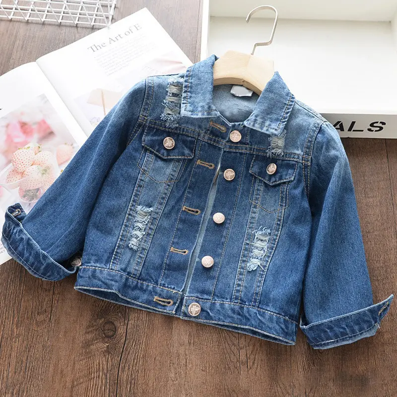 Rarewe New Arrival Brand Frühling Kinder Kleidung Einhorn Mantel Stickerei Kinder Mädchen Jeans jacken