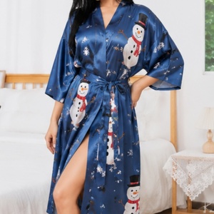 Pijamas Navideños para Mujer, Ropa <span class=keywords><strong>de</strong></span> Dormir Personalizada, Bata Elegante para Mujer, Talla Grande, Camisón <span class=keywords><strong>de</strong></span> Lujo para Dama - Product Image 1
