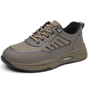 Chaussures de marche pour hommes, bout rond, tige synthétique, doublure en mesh respirant, semelle extérieure en caoutchouc, style décontracté tendance, automne - Product Image 4