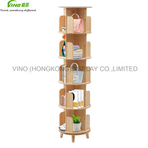 Estantería giratoria de 5 niveles de alta resistencia, estantería de pie de doble cara, estante de almacenamiento, organizador de estantería multifuncional - Product Image 2