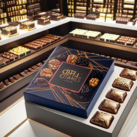 Vente en gros d'emballages cadeaux en chocolat pour aliments pour bébés personnalisés boîtes de plateau à palettes en carton enduit gaufrage stratification mate pour noix