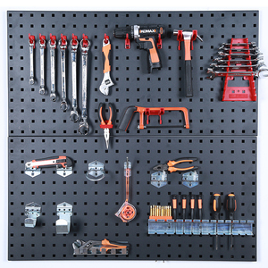 Système de rangement mural pour outils de bricolage, personnalisable, en acier avec revêtement en poudre, robuste, pour garage, cuisine, salle de bain - Product Image 1