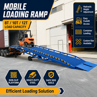 Rampe mobile hydraulique 8T 10T 12T pour chariot élévateur et chargement de conteneurs