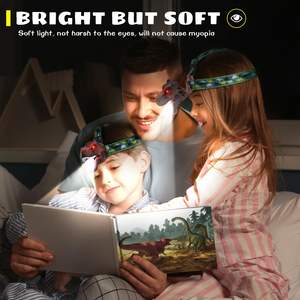 子供のための恐竜LEDヘッドランプ男の子のための屋外おもちゃヘッドランプ懐中電灯クリスマスライトクリスマスギフトバッテリーが含まれています - Product Image 2