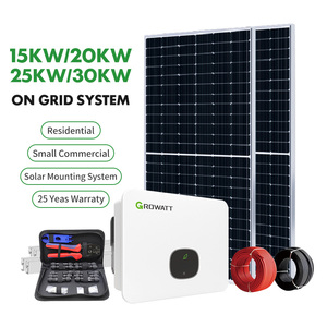 <span class=keywords><strong>Kit</strong></span> solaire photovoltaïque triphasé extensible 15-30KW compatible avec le stockage au lithium pour villas et petits bâtiments commerciaux - Product Image 1