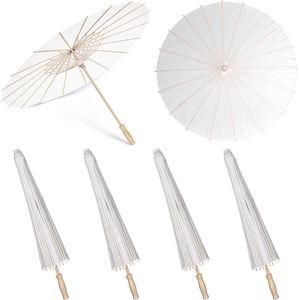 Parasol de mariage en papier blanc chinois pas cher en gros avec logo - Product Image 1