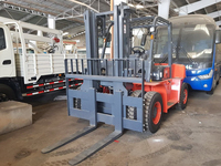 Chariot élévateur diesel LG40DT 4 tonnes 4x4, transpalette industriel avec déplaceur latéral hydraulique, mât à deux ou trois étages, manutention tout-terrain