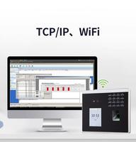 Registro de reconocimiento facial de trabajo de empleado ZK XFCE100 con Software Máquina de asistencia portátil Tiempo de huella dactilar Wifi