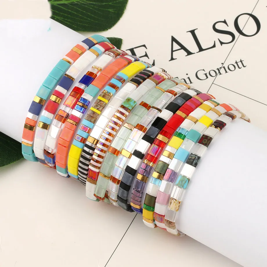wholesale fashion Miyuki Bracelet for Women Japan tila Bead Summer Beach bohemian Bracelet Colorful original designs