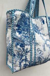 Sac fourre-tout matelassé en coton à imprimé ethnique, souple, pour le shopping et les voyages, sac à bandoulière - Product Image 4