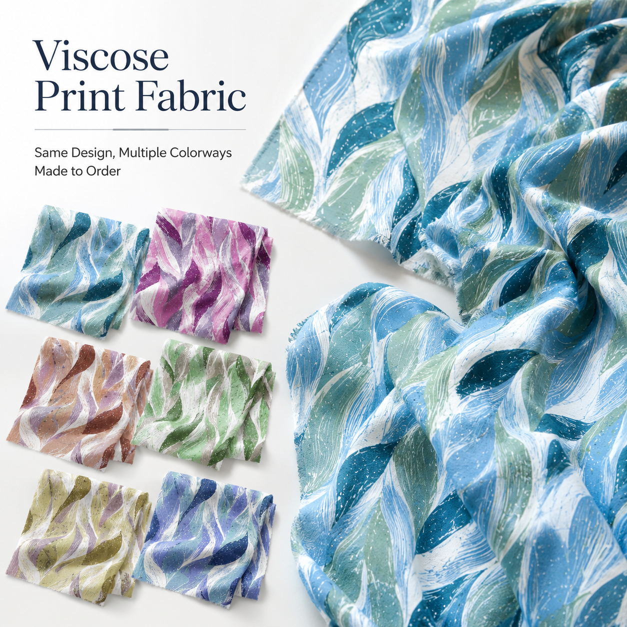 Printed Rayon Fabric Viscose Rayon Challis Woven Fabric Soft Breathable Fabric for Dress OEM ODM Manufacturer Textile Supplier