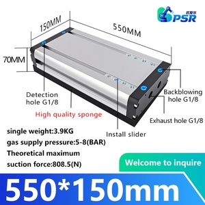 อุปกรณ์ยึดติดโครงดูดสูญญากาศสำหรับหุ่นยนต์อุตสาหกรรม CPSR IVSC-550-150 พร้อมเครื่องกำเนิดลมแบบในตัวสำหรับการจัดเรียงพาเลทแผงกระดาษแข็ง - Product Image 3