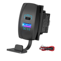 Chargeur de voiture USB A+C WELTO 18W QC3.0+PD à charge rapide avec protection multi-ports 12-24V pour voitures, bateaux, camping-cars, téléphones mobiles