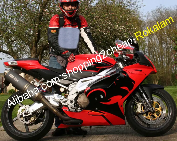 Verkleidung Kit Für Aprilia RSV1000 Teile 03 04 05 06 RSV 1000 2003 2004 2005 2006 Rot Schwarz Karosserie Motorrad