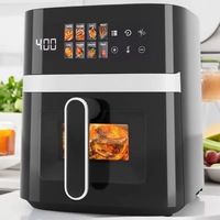 Friteuse sans huile grande capacité OEM, nouveau design 2026, 10-12 litres, pour pizzas, prête à être expédiée, pour petits restaurants, grande friteuse à air chaud