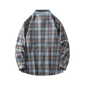 <span class=keywords><strong>Chemise</strong></span> décontractée à <span class=keywords><strong>carreaux</strong></span> tendance printemps/automne 2025, polyester/coton sergé, anti-froissement, respirante, anti-boulochage, <span class=keywords><strong>chemise</strong></span> pour homme - Product Image 3