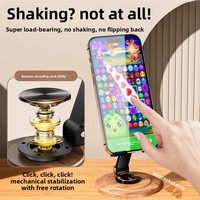Support de téléphone rotatif à 360° de qualité supérieure avec base en bois, support de tablette réglable et pivotant pour bureau à domicile