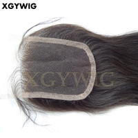 Stock 10 "-20" natürliche Farbe 100% jungfräuliches brasilia nisches Menschenhaar Straight Free Parting 7x7 6x6 5x5 4x4 Lace Closure