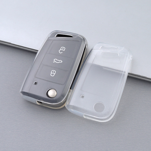 Porte-clé de voiture en TPU souple Transparent pour Volkswagen Tiguan L Lavida Plus Golf 7 Polo <span class=keywords><strong>Skoda</strong></span> porte-clés porte-clés sac - Product Image 3