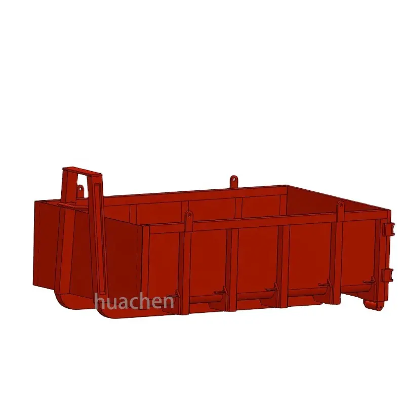 Huachen Hook lift bin camion benne à ordures poubelle de recyclage des déchets poubelle en métal à vendre