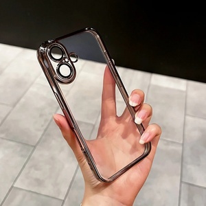 เคสใสแข็งแบบมีแผ่นป้องกันกล้อง ผลิตจากวัสดุ PC สำหรับ iPhone 16 Pro Max 15 Plus 14 13 12 11 XR XS Max - Product Image 2
