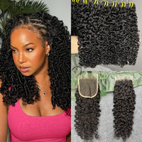 Drop Shipping Closure en dentelle HD avec mèches bouclées birmanes, Cheveux humains vietnamiens bruts 15A, 100% non traités, double tirage, 10-30 pouces