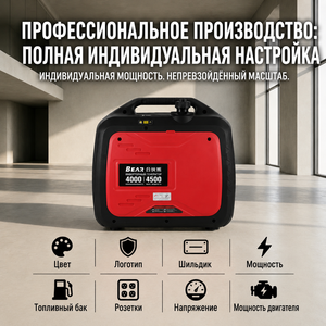 เครื่องกำเนิดไฟฟ้าเบนซินแบบพกพา 4500W 4.5kW เงียบ สำหรับสำรองไฟฉุกเฉินและไฟดับ รุ่น T4500 น้ำหนักเบา - Product Image 2