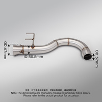 Tuyau de liaison intermédiaire modifié pour échappement de moto, à enfiler pour Can-Am Spyder F3 2015-2025 et Can-Am Spyder RT 2011-2023