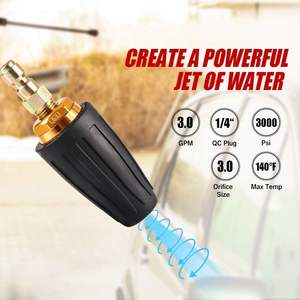 Embouts de nettoyeur haute pression <span class=keywords><strong>Buse</strong></span> turbo <span class=keywords><strong>Buse</strong></span> rotative de <span class=keywords><strong>3000</strong></span> PSI Connexion rapide de 1/4 ''pour nettoyer les surfaces de briques, de <span class=keywords><strong>béton</strong></span> et de vinyle - Product Image 3