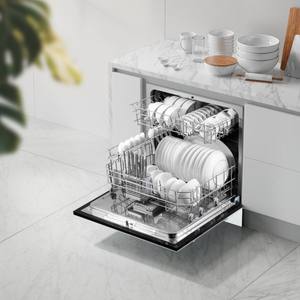 Lave-vaisselle encastrable de comptoir domestique automatique grande capacité avec séchage, désinfection et stérilisation, 12 couverts, blanc - Product Image 1